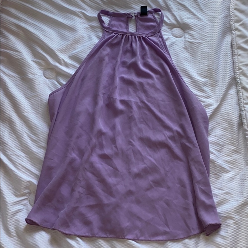 Purple Mock Neck Top